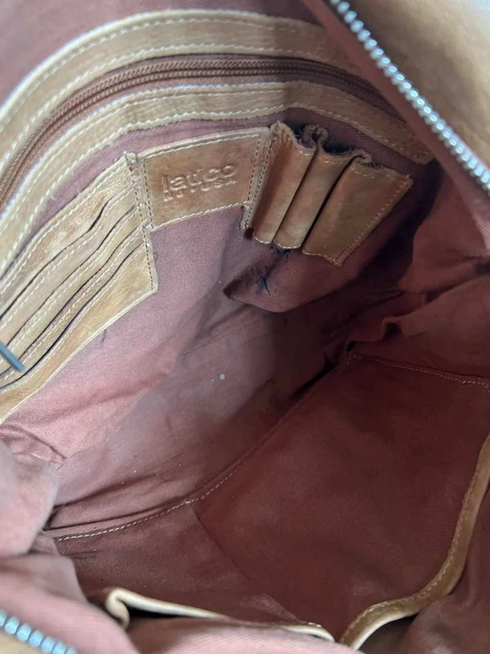 Latico Leathers Cognac Nash Crossbody Handbag - Picture 12 of 15